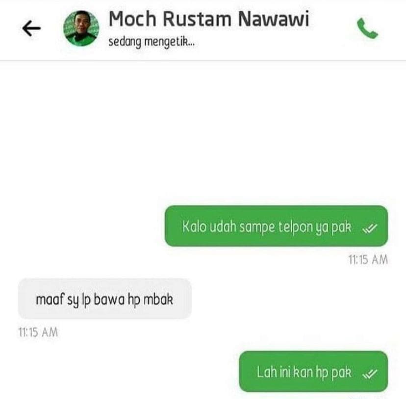 Potret chat kocak driver online saat ngeles ini bikin cekikikan